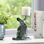 Reading Mouse Pillar Candleholder