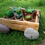 Wooden Wagon Planter Box