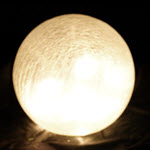 10" Crackle Glass Globe w LED Night Lights - Frost White