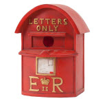 English Post Nesting Box Birdhouse - Red