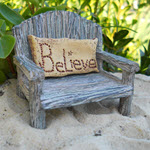 Fairy Garden Bench w Believe Pillow