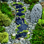 Miniature Garden Stepping Stone Path - Mossed Slate