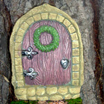 Medieval Tudor Fairy Door - Red