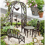 Iron Fairy Garden Furniture - Wildewood Gift Set