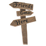 Fairy Garden Sign - Friends Gather Here