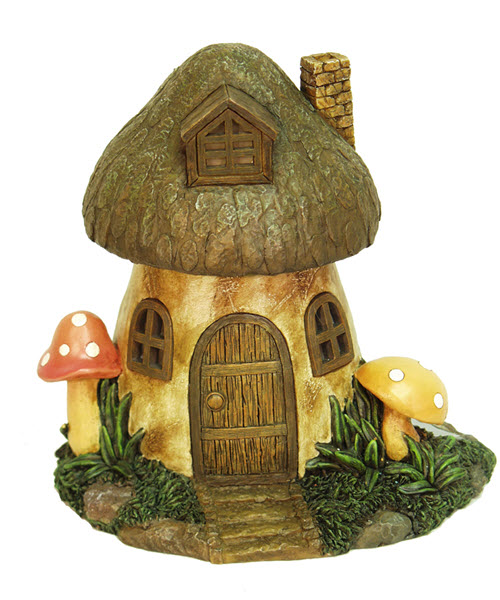 solar mushroom fairy house