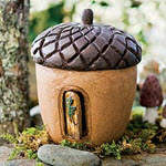 Acorn Fairy Cottage w Tea Set