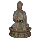 Buddha Table Fountain w LED Light - Large