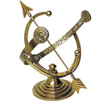 Armillary Sundial - Polished Solid Brass -1334