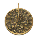 Grapevine Sundial - Solid Brass Patina - 2306