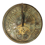 Roman Sundial - Solid Brass w Patina - 2310