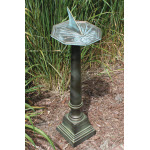 25" Cast Aluminum Sundial Pedestal - Copper Patina Finish - B28