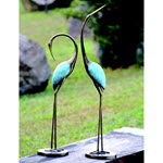 Stylized Garden Crane Pair