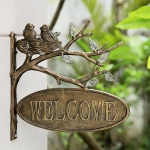 Lovebirds Wall Mounted Welcome Sign