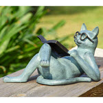 Literary Cat Garden Sculpture