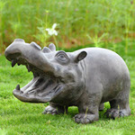 Hippo Garden Sculpture w Bluetooth Speaker