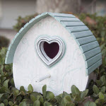 Silver Heart Love Nest Birdhouse