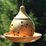 Ceramic Bird Feeder - Butterfly Bistro