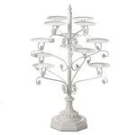 12 Cupcake Iron Display Stand - White