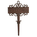 Scrolled Cast Iron Welcome Garden Stake