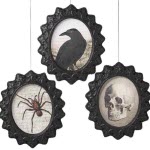 Spider - Skull - Raven Spooky Halloween Wall Art