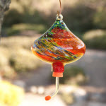 Multicolor Glass Hummingbird Feeder