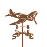 Airplane Cosair Weathervane - Roof, Deck, or Garden Mount