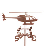 Helicopter Weathervane - Roof, Deck, or Garden Mount