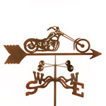 Chopper Motorcycle Weathervane - Roof, Deck, or Garden Mount