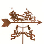 Touring Motorcycle Weathervane - Roof, Deck, or Garden Mount
