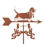 Basset Hound Dog Weathervane - Roof, Deck, or Garden Mount