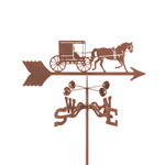 Amish Horse & Buggy Weathervane - Roof, Deck, or Garden Mount