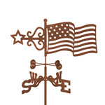 American Flag Weathervane - Roof, Deck, or Garden Mount