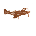 Airplane P51 Mustang Weathervane Topper