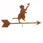 Cat & Butterfly Weathervane Topper