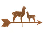 Alpaca and Baby Llama Weathervane Topper