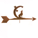 Howling Coyote Moon Weathervane Topper