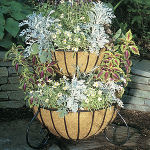 2 Tier Cascade Basket Planter  w Liners