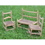 Large Fairy Garden Bench Set