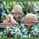Terracotta Plant Markers - Flowers Veggies Herbs