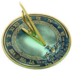 Grow Old with Me Sundial - Solid Brass Verdigris - 2308