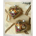 Lovebirds Mercury Glass Tree Ornaments - Set of 6